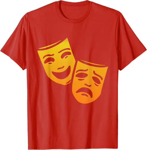 Vista 62 de Comedia y tragedia griega teatro máscaras camiseta