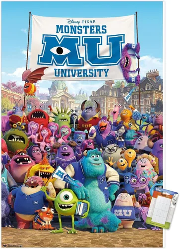 Vista 17 de Trends International Disney Pixar Monsters University - One Sheet Wall Poster, 14.725" x 22.375", Barnwood Framed Version