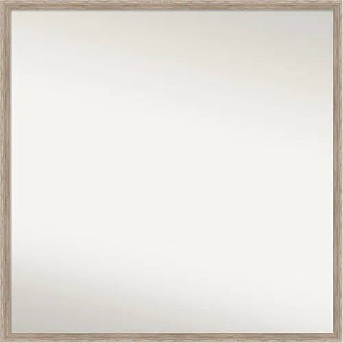 Vista 90 de Amanti Art Espejo de baño blanco para sobre el fregadero, 24 x 27 pulgadas, espejo de tocador rectangular con cuña de madera dura, marco de madera