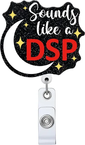 Vista 18 de Carrete retráctil con purpurina negra con clip de identificación, tarjeta de identificación, regalo divertido para enfermeras, trabajadores