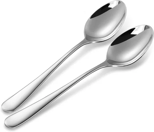 Vista 7 de KEAWELL Louise - Juego de cucharas de servir de 9 pulgadas, acero inoxidable 18/10, que une elegancia y durabilidad, exquisitos utensilios