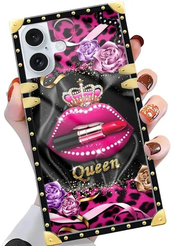 Vista 108 de Funda compatible con iPhone X/Xs, TPU suave de lujo y parte trasera de policarbonato duro para niñas y mujeres, funda protectora a prueba de golpes