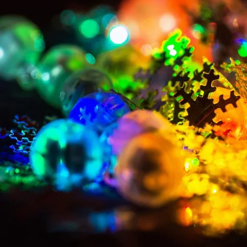 Vista 4 de Decoración de lámparas en bolas para fiestas de boda, luz de larga duración para linterna de papel, luz de flash LED multicolor, 100