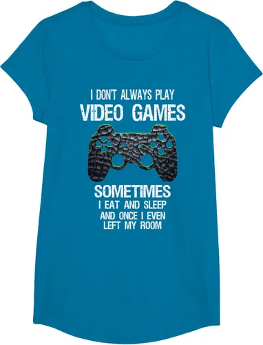 Vista 52 de Funny Gamer Video Games - Camiseta para niños y adolescentes, ajuste clásico, color negro, mezcla de algodón, Negro