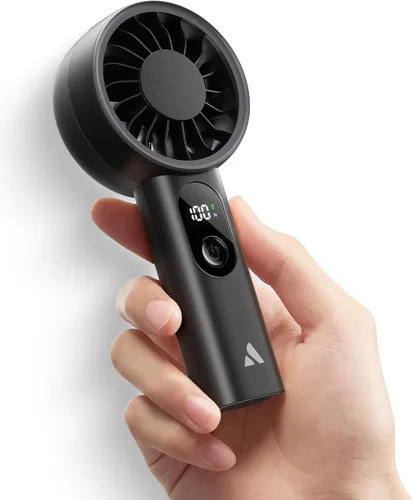 Vista 10 de Aecooly Potente ventilador portátil, potente ventilador de mano, recargable Beige