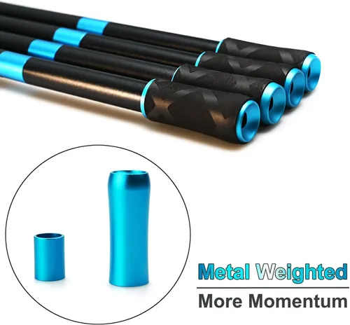 Vista 3 de Penspinning Bolígrafos Mods Spinning Mods Spin Light Stick para principiantes, negro y azul