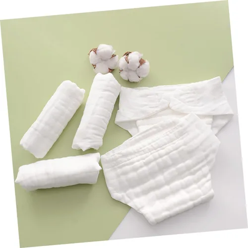 Vista 5 de 5 fundas de pañales de algodón lavables y reutilizables para niños y niñas, de alta absorción, suaves, transpirables, lavables a máquina, pañales s