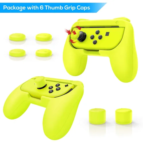 Vista 4 de FastNail Nintendo control switch joy-con, agarre Amarillo