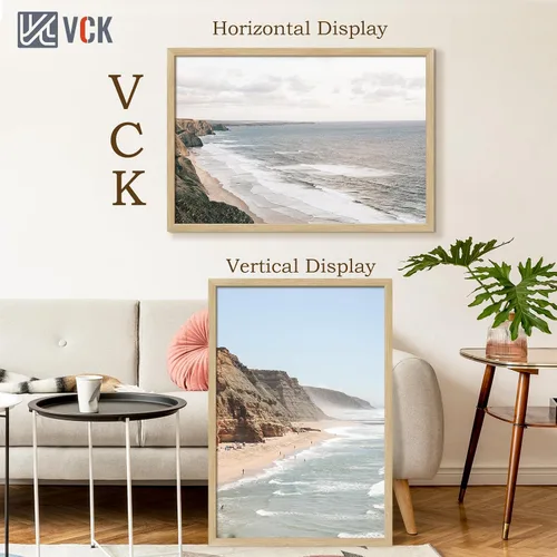 Vista 69 de VCK Marcos para póster de madera maciza de 22.375 x 34 pulgadas, marco de fotos A1 negro con montaje en pared, paquete de 3
