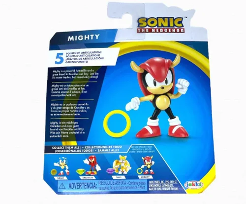 Vista 2 de Sonic The Hedgehog Versión Deluxe Mighty 2.5" con figura de anillo SEGA