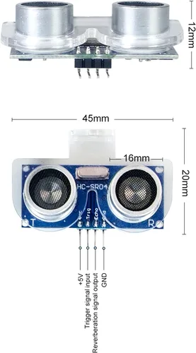 Vista 2 de 2 unids ultrasónico módulo sensor de distancia con 2 unids soporte de montaje para Raspberry Pi Arduino Uno R3 Mega 2560 Nano Smart Robótica