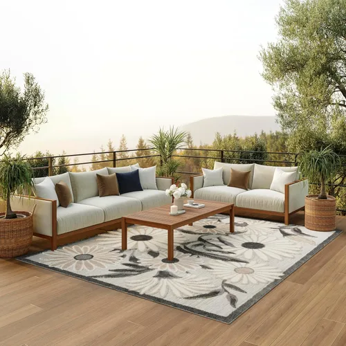 Vista 32 de Nourison Home Aloha - Alfombra beige de 2 pies 3 pulgadas x 12 pies, fácil de limpiar, no se desprende, para dormitorio, sala de estar, comedor
