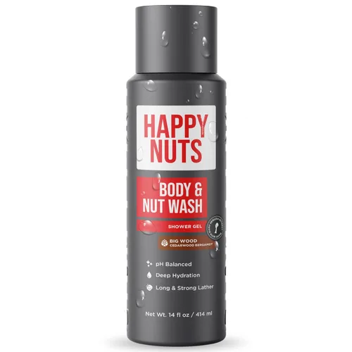 Vista 12 de HAPPY NUTS Big Wood - Gel de ducha hidratante para hombres, gel de ducha natural con limpieza profunda para pieles sensibles, jabón corporal