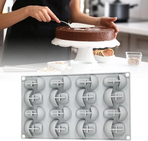 Vista 7 de Katutude Moldes de silicona de hongos 3D de 16 cavidades para hornear, chocolate, dulces, fondant, jabón, cubitos de hielo, fabricación de velas