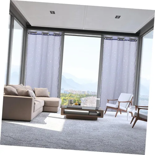 Vista 8 de DECHOUS Cortinas transparentes de gasa azul marino de lujo para sala de estar, dormitorio, ventana de tul