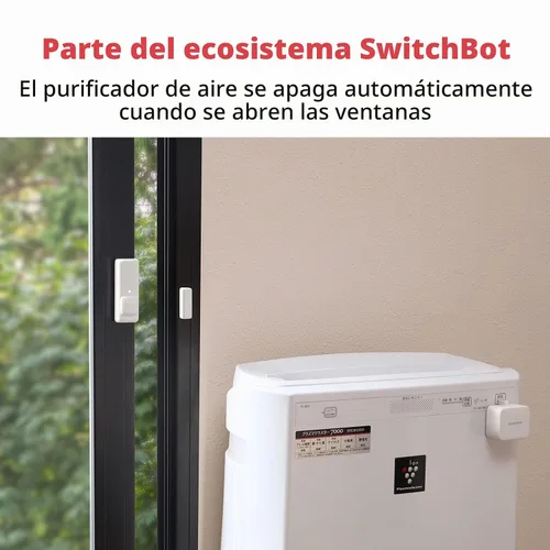 Vista 8 de SwitchBot Sensor de contacto de alarma de puerta – Alarma de ventana inalámbrica de seguridad inteligente para el hogar y sensor de puerta, añade