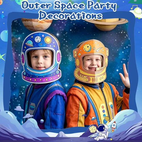 Vista 6 de 30 máscaras para colorear con casco de astronauta
