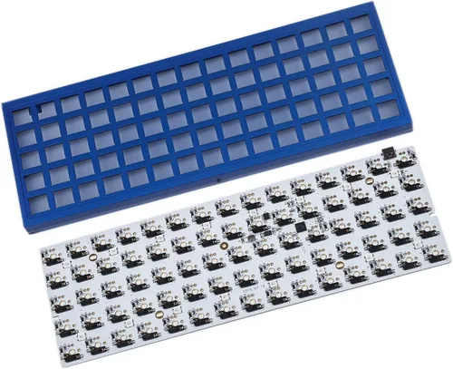 Vista 11 de YMDK Idobao x 75 teclas de diseño ortodoxo a través de placa acrílica intercambiable en caliente intercambiable en caliente RGB PCB teclado mecánico