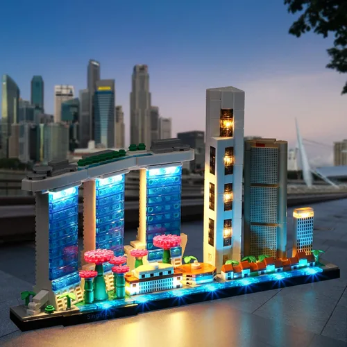Vista 3 de LIGHTAILING Luz LED para Lego 21057 Arquitectura Singapur Bloques de Construcción Modelo - No Incluido El Conjunto De