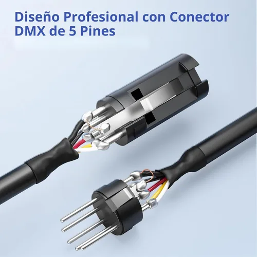 Vista 4 de SMALL-EYE Cables DMX de 5 pines de 3 pies, paquete de 2, 4 núcleos macho a