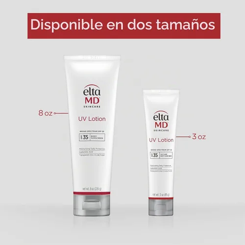Vista 4 de EltaMD Loción UV Protector solar corporal, SPF 30+ Protector solar, loción corporal con SPF Hecho con óxido de zinc y ácido hialurónico