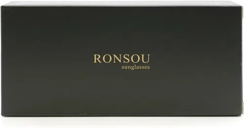 Vista 9 de RONSOU - Lentes de sol polarizados estilo steampunk redondas y vintage, con protección UV400, con marco