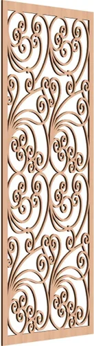 Vista 18 de 9 3/8"W x 24 3/8"H x 1/4"T Marilla Decorativos Paneles de Pared de Madera Calado, Abedul