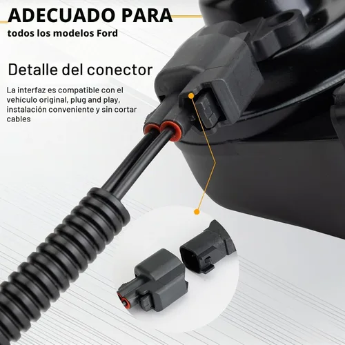 Vista 4 de FARBIN Bocina de Reemplazo para Bocina de Auto Ford Compatible con Ford f150 f250 focus con Convertidor de Enchufe 1 a 2