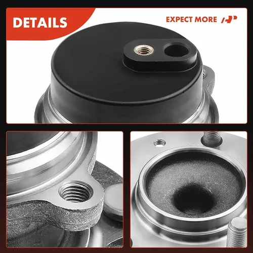 Vista 8 de A-Premium Cojinete de rueda delantera y conjunto de cubo con 5 lengüetas compatible con Mazda MX-5 Miata 2006-2015, solo ABS de 4 ruedas