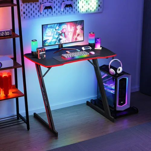 Vista 2 de PayLessHere Mesa de juegos de 35 pulgadas Rojo Escritorio