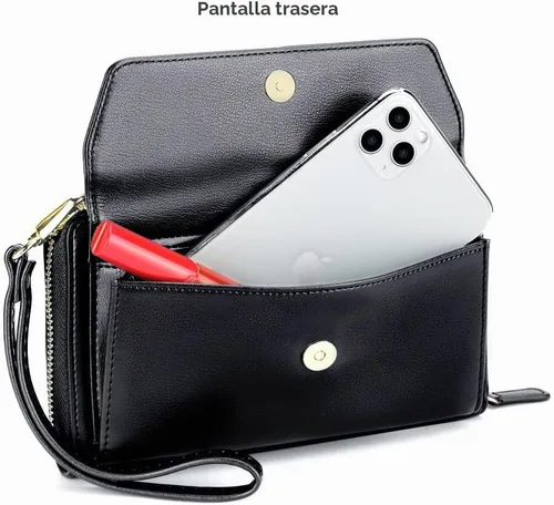 Vista 6 de nuoku Carteras para mujeres con ranuras para tarjetas de crédito con bloqueo RFID de gran capacidad 0 - negro
