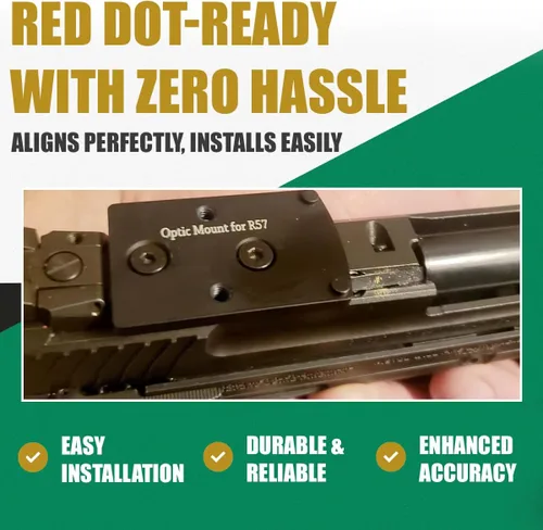 Vista 4 de ADE Advanced Optics Placa de montaje para Ruger 57 / Ruger 5.7 – Adaptador de cola de milano de precisión para RMR Footprint Red Dot – Compatible