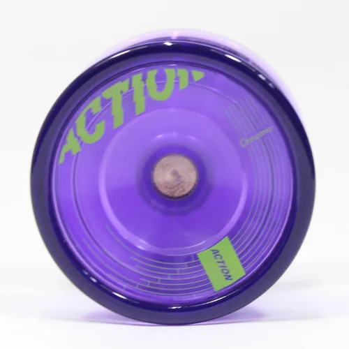 Vista 3 de Action Yoyo - YoYo de plástico Fingerspin (translúcido azul verde desvanecido)