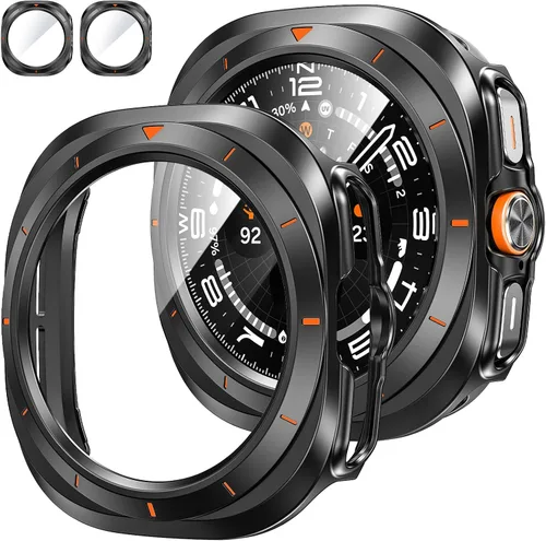 Vista 23 de Tensea [Paquete de 2]: Funda protectora de pantalla para Samsung Galaxy Watch FE 2024/5 2022/4 2021, accesorios de 1.57 pulgadas, cubierta