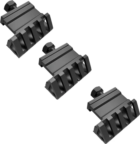 Vista 11 de 45 grados Offset Mount 4 ranuras Picatinny Weaver Rail Mounts para linterna láser mira óptica (MT45)