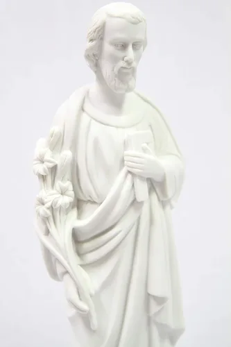 Vista 4 de Estatua religiosa católica de San José de San José, escultura religiosa de 16 pulgadas, colección Vittoria hecha en Italia