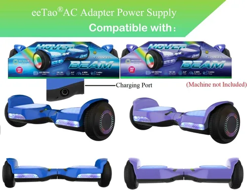 Vista 2 de Cargador adaptador de 4 clavijas de 42 V CA/CC compatible con Voyager HOVER3030B-BLU HOVER3030B-PUR Hover-4040HB-GRN 4040HB-GRN HOVER4040HB