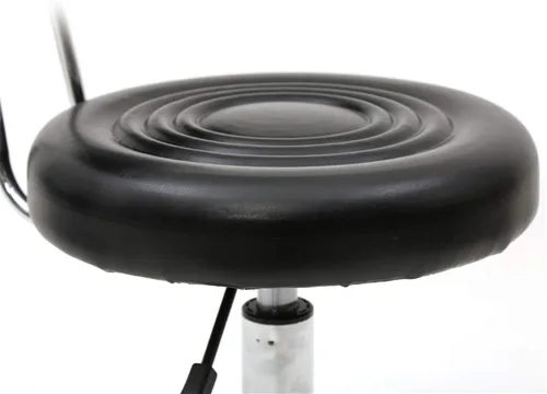 Vista 7 de Taburete giratorio para salón con soporte de espalda, taburete hidráulico ajustable con respaldo para masaje de belleza peluquero tatuaje