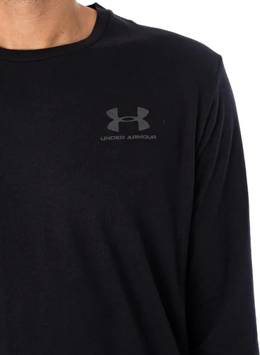 Vista 4 de Under Armour Sportstyle - Camiseta de manga larga para hombre, estilo deportivo, con estampado en el lado izquierdo del pecho