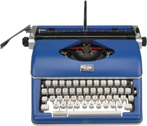 Vista 4 de Royal 79106B Máquina de escribir manual clásica (azul)