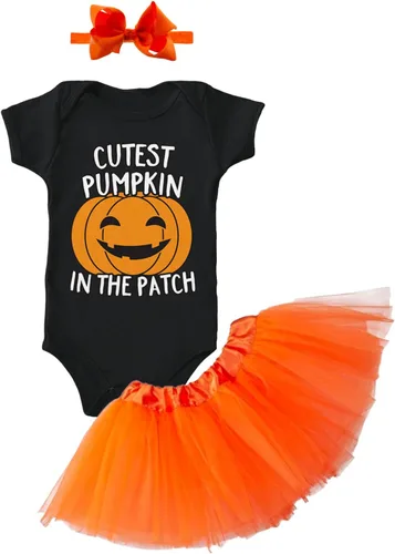Vista 42 de Tcombo Pumpkin Face - Body Jack O' Lantern Naranja - Cara de calabaza negra