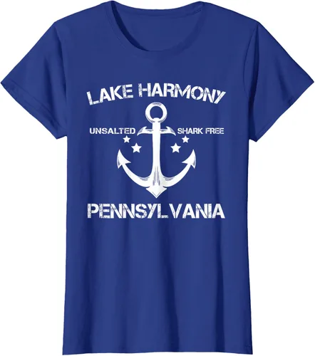 Vista 55 de Playera divertida de Lago Harmony Pennsylvania para acampada o pesca Negro