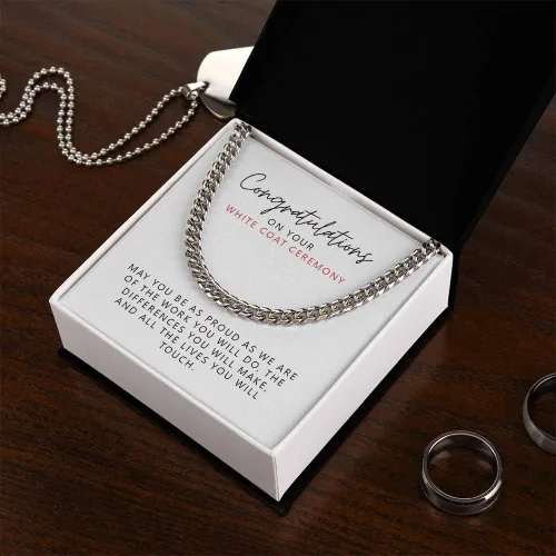 Vista 4 de Collar de regalo de ceremonia de bata blanca, regalo de ceremonia de bata blanca para niños, médico, dental, enfermería, veterinario, farmacéutico