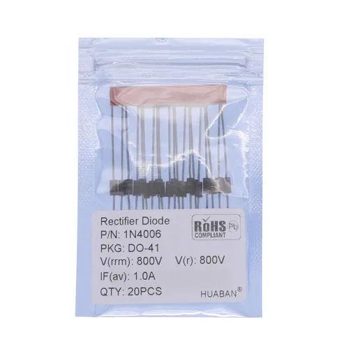 Vista 7 de 20PCS 1N4001 Rectificador Diodo 1A 50V DO-41 (DO-204AL) Axial 4001 1 Amp 50 Voltios