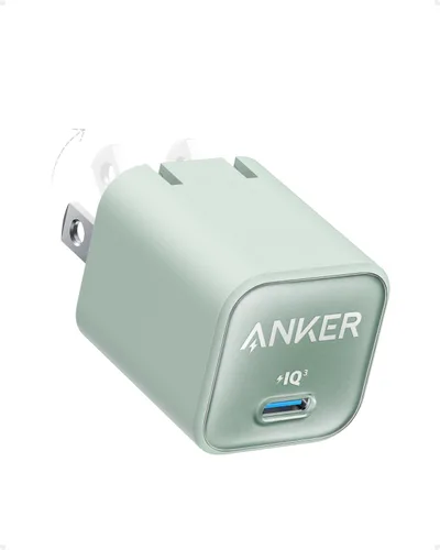 Vista 9 de Bloque de Carga USB C Anker Nano, Cargador Plegable de 30 W PIQ 3.0 de Carga Rápida para iPhone Serie 17/16, Galaxy, iPad, Compatible con MagSafe