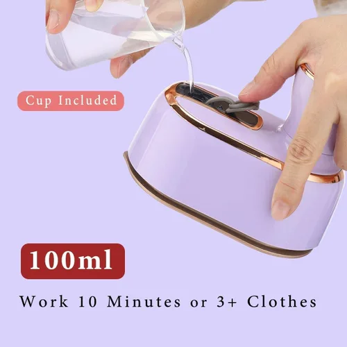 Vista 3 de Plancha de vapor de viaje Mini: tamaño de mano portátil de tela vaporera de ropa pequeña de mano plancha de vapor eléctrica para camisas de vestir