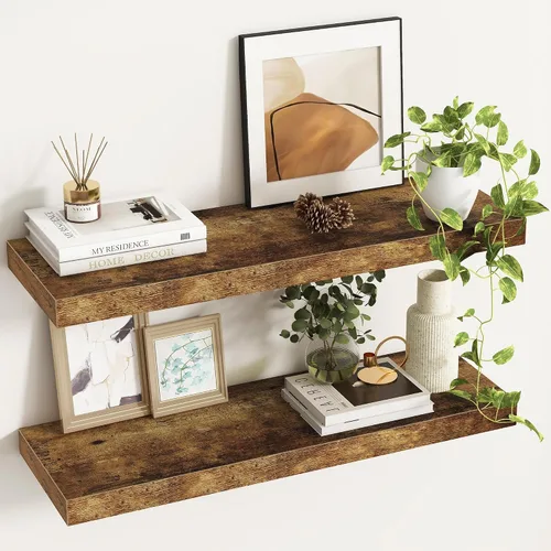 Vista 42 de Fun Memories Estantes flotantes – Estante de pared de 9.3 pulgadas de profundidad para decoración y almacenamiento – Estantería de exhibición