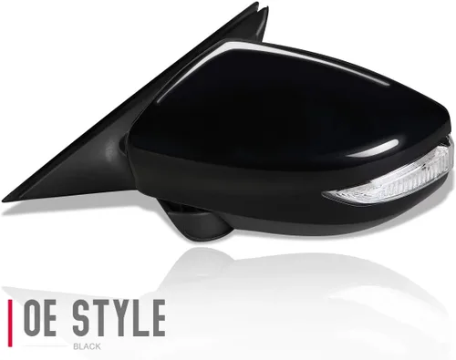 Vista 2 de DNA MOTORING OEM-MR-NI1320225 Estilo de fábrica alimentado+calentado+señal de giro izquierda espejo de puerta de vista lateral compatible con Nissan