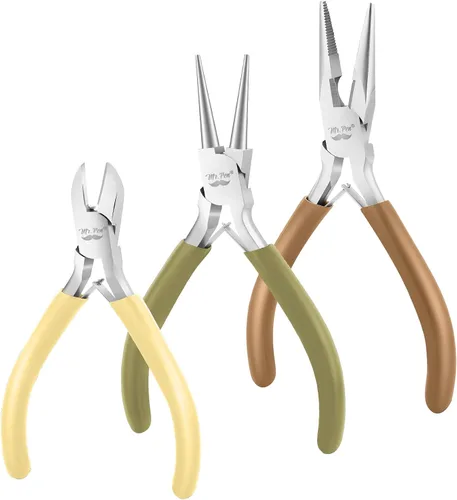 Vista 14 de Mr. Pen - Kit de fabricación de joyas, 3 alicates, mini cortadores de alambre, alicates de punta y alicates para manualidades para aretes y joyas