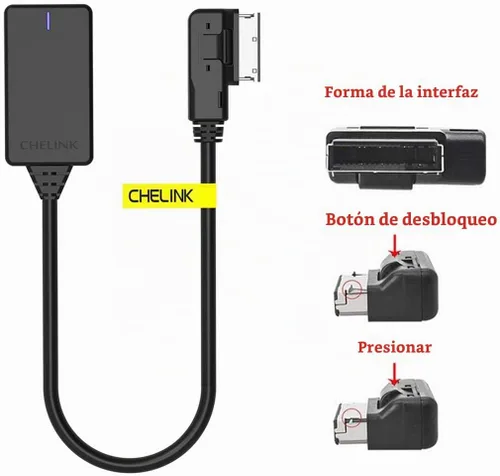 Vista 4 de Kit de adaptador Bluetooth para Mercedes Benz W212 S212 C207, inalámbrico Bluetooth 5.0 AMI interfaz de música multimedia, módulo de coche, receptor